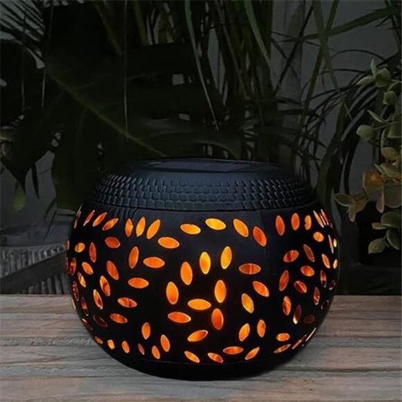 Solar Table Lantern Outdoor Waterproof-Dancing Flickering Flame Solar Powered - Picture 7 of 7